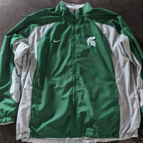 NIKE - MICHIGAN STATE SPARTANS - REVERSIBLE FULL-ZIPPERED JACKET/COAT - Picture 4 of 6